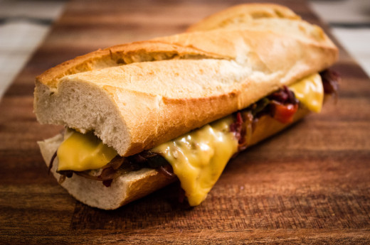 Philly cheesesteak sandwich