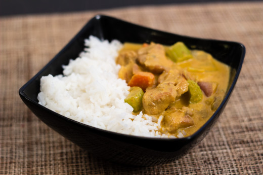 Kyckling i gräddig curry